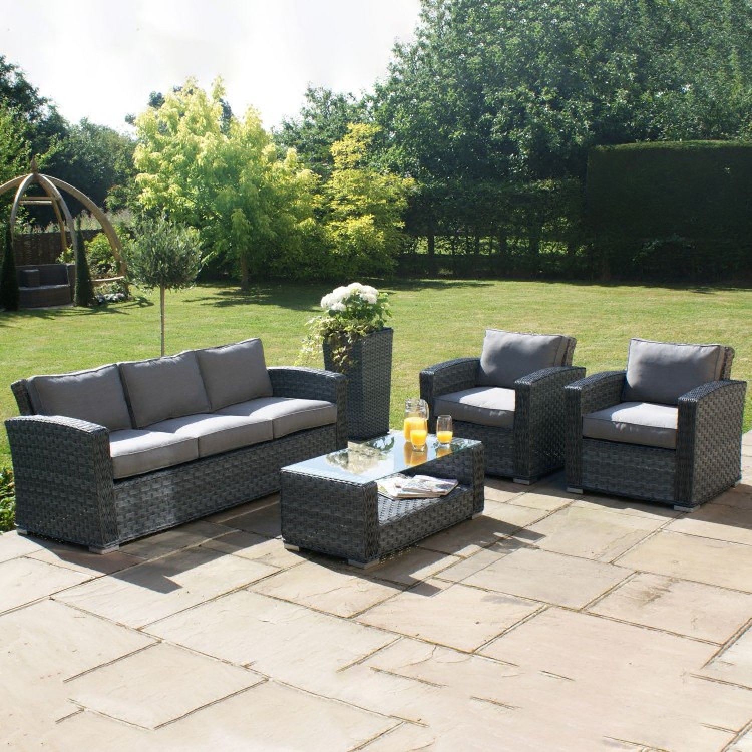 Maze Rattan Victoria 3 Seat Sofa Set | Oak Furniture House